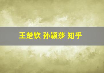 王楚钦 孙颖莎 知乎